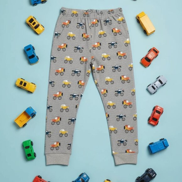 Grey Car Print Kids Pajama Bottom – Comfortable and Cute Sleepwear - Picture 3 of 4